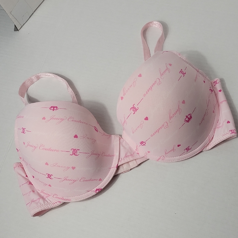 Juicy Couture Light Pink Logo Push-Up Bra